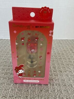 New cream shop My Melody nail decals and clear polish set